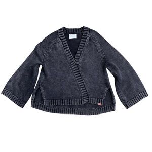 One X One Teaspoon Women’s Luxe Black Knitted V Neck Sweater